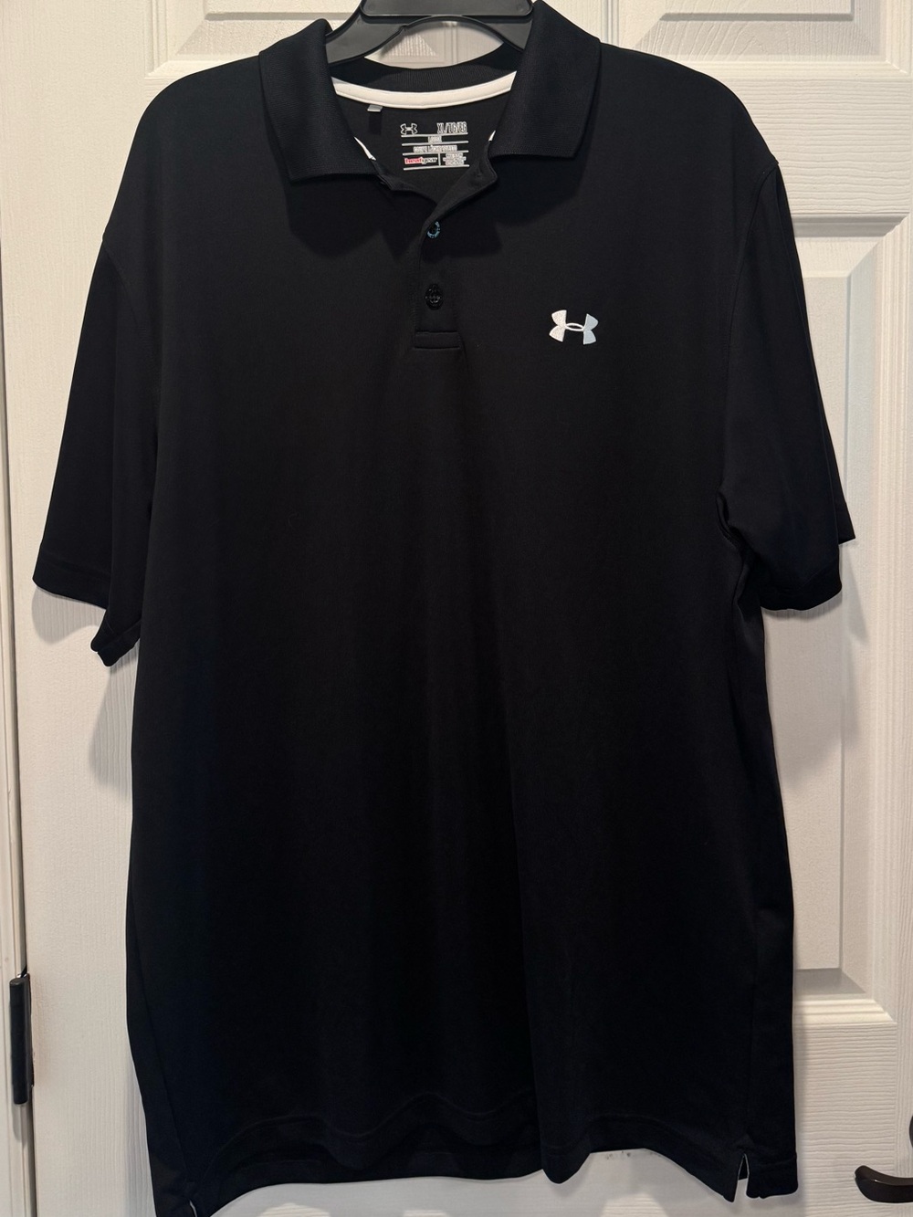 Men’s Under Armour Heat Gear Loose Black Active Performance Golf Polo XL